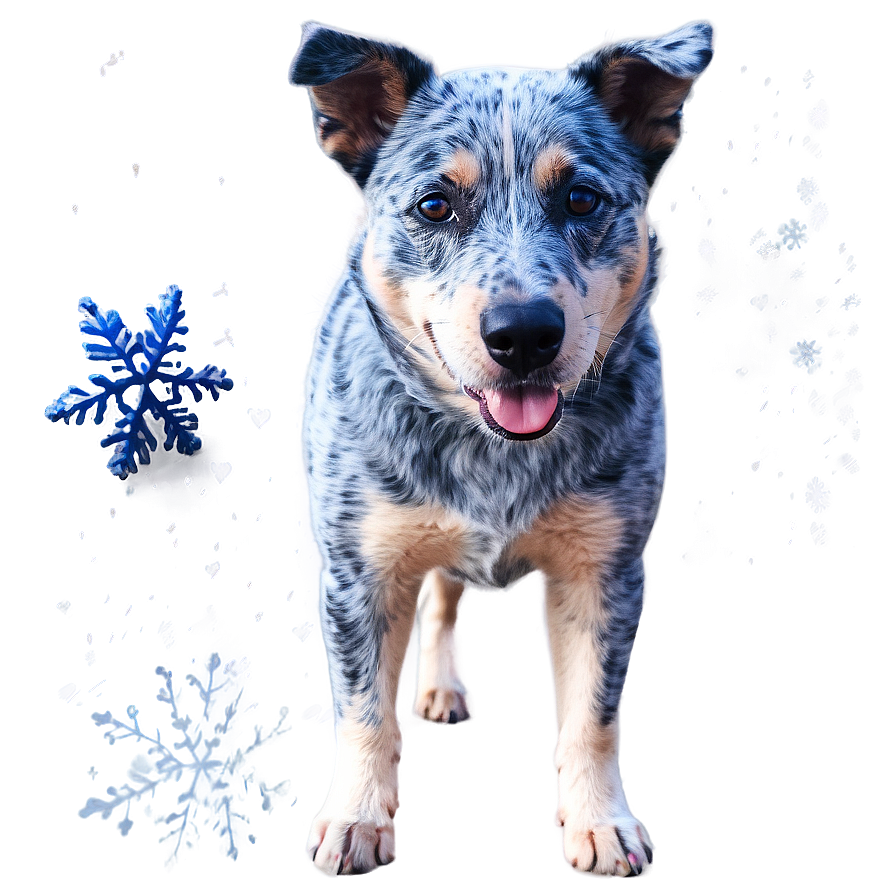 Blue Heeler In Snow Png Apc