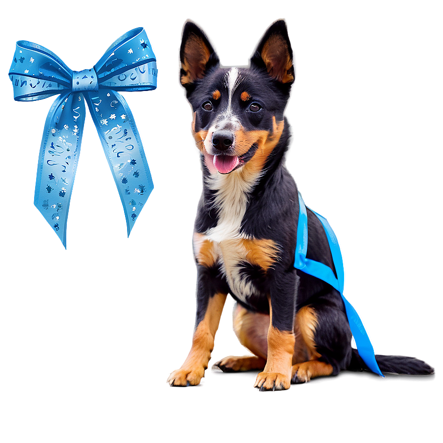 Blue Heeler With Ribbon Png Kyb