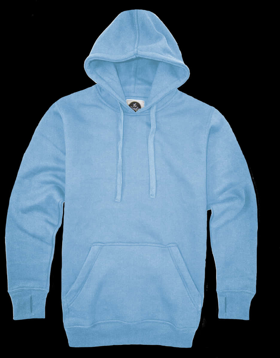 Blue Hoodie Black Background