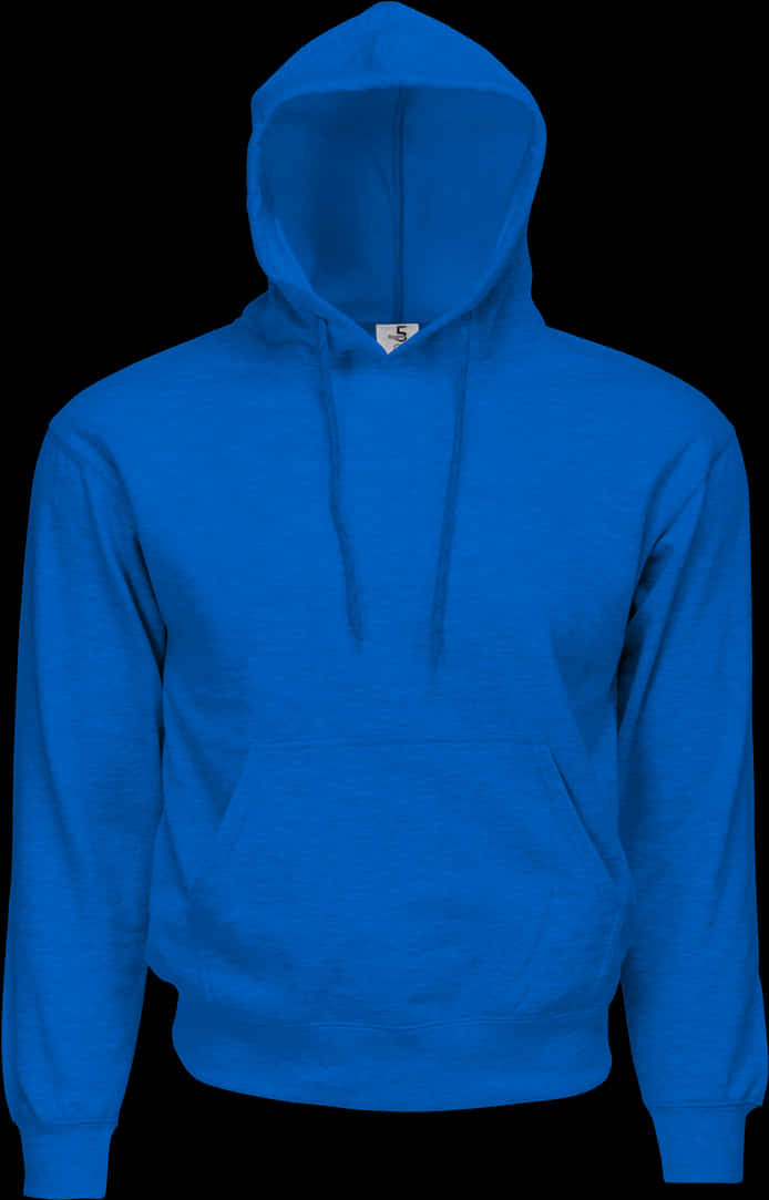 Blue Hoodie Plain Front View