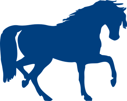 Blue_ Horse_ Silhouette_ Vector