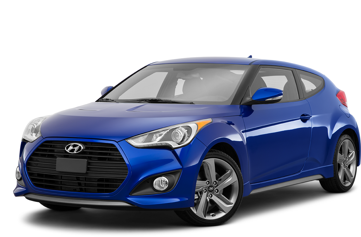 Blue Hyundai Veloster Side View