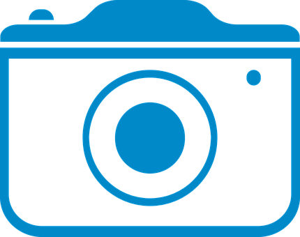 Blue Icon Camera Graphic