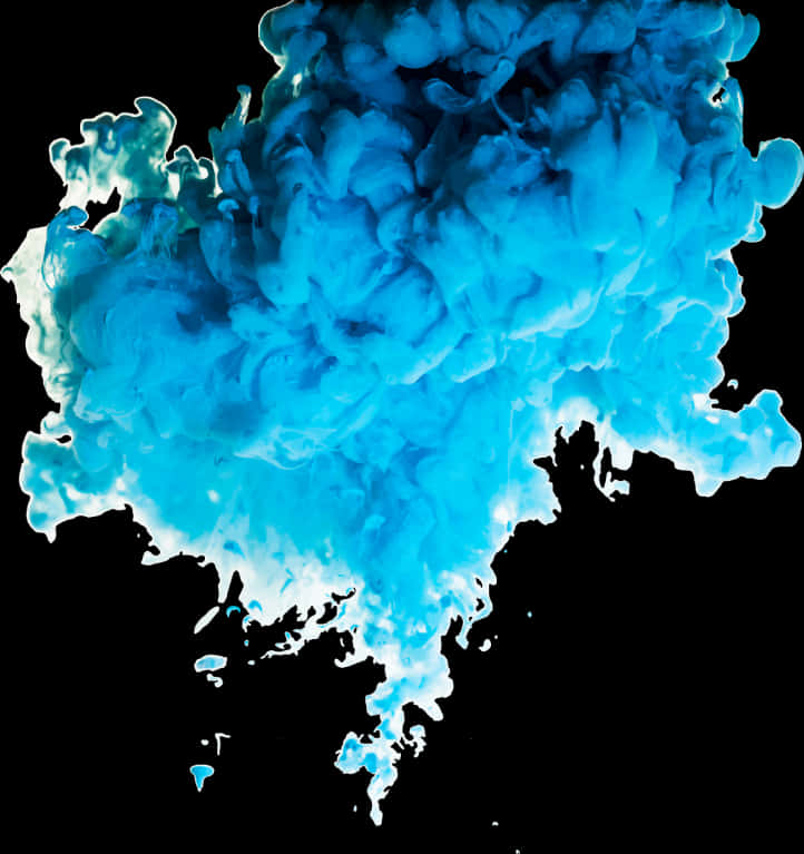 Blue Ink Cloud Abstract