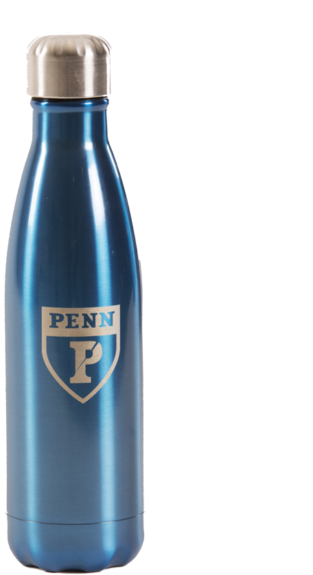 Blue Insulated Water Bottle Penn Logo