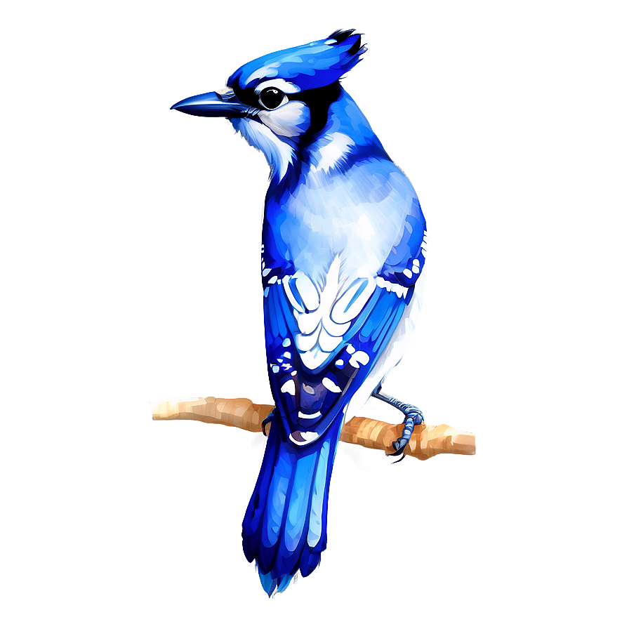 Blue Jay In Watercolor Splash Png Tsa