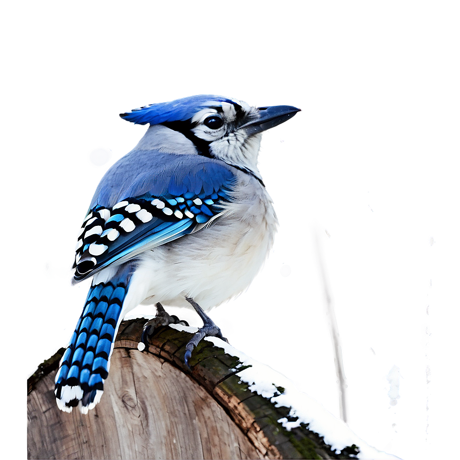 Blue Jay In Winter Scene Png Fel