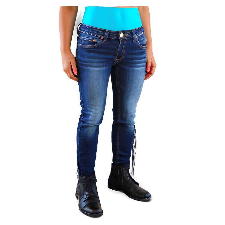 Blue Jeans With Fringe Png Uqp7