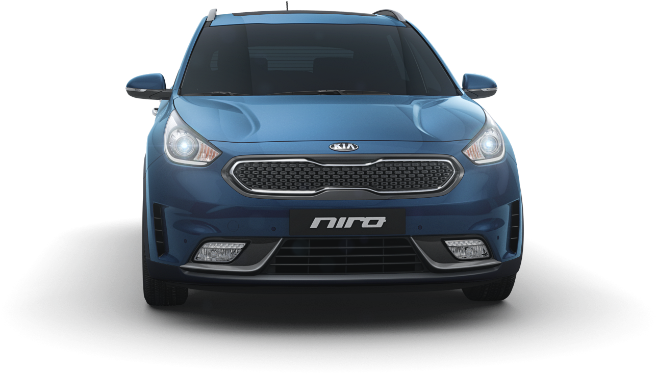 Blue Kia Niro Front View