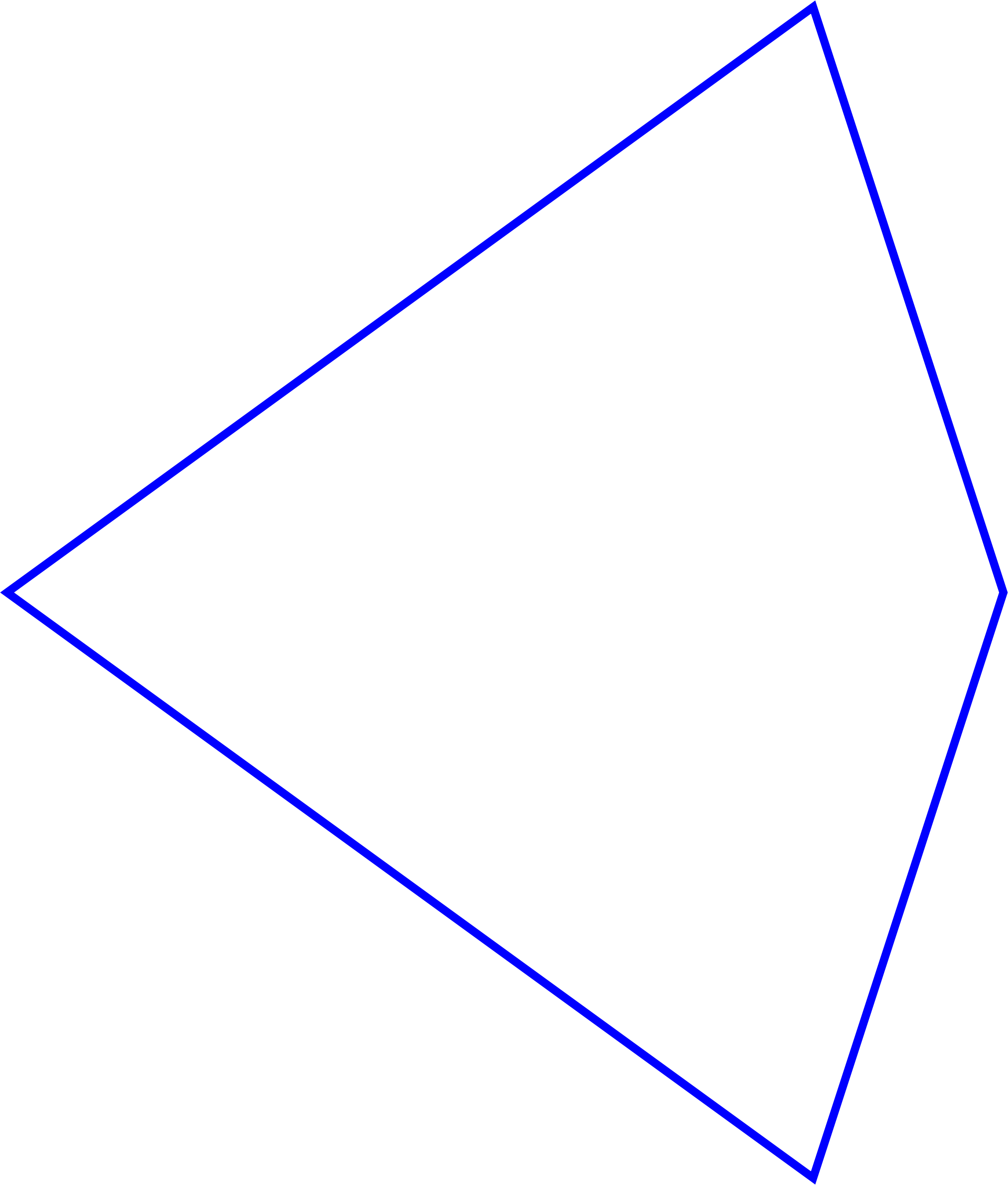 Blue Kite Outline Graphic