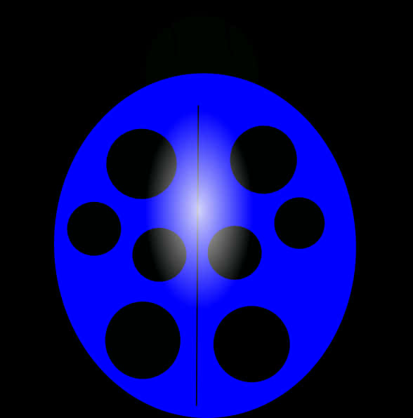 Blue Ladybug Silhouette