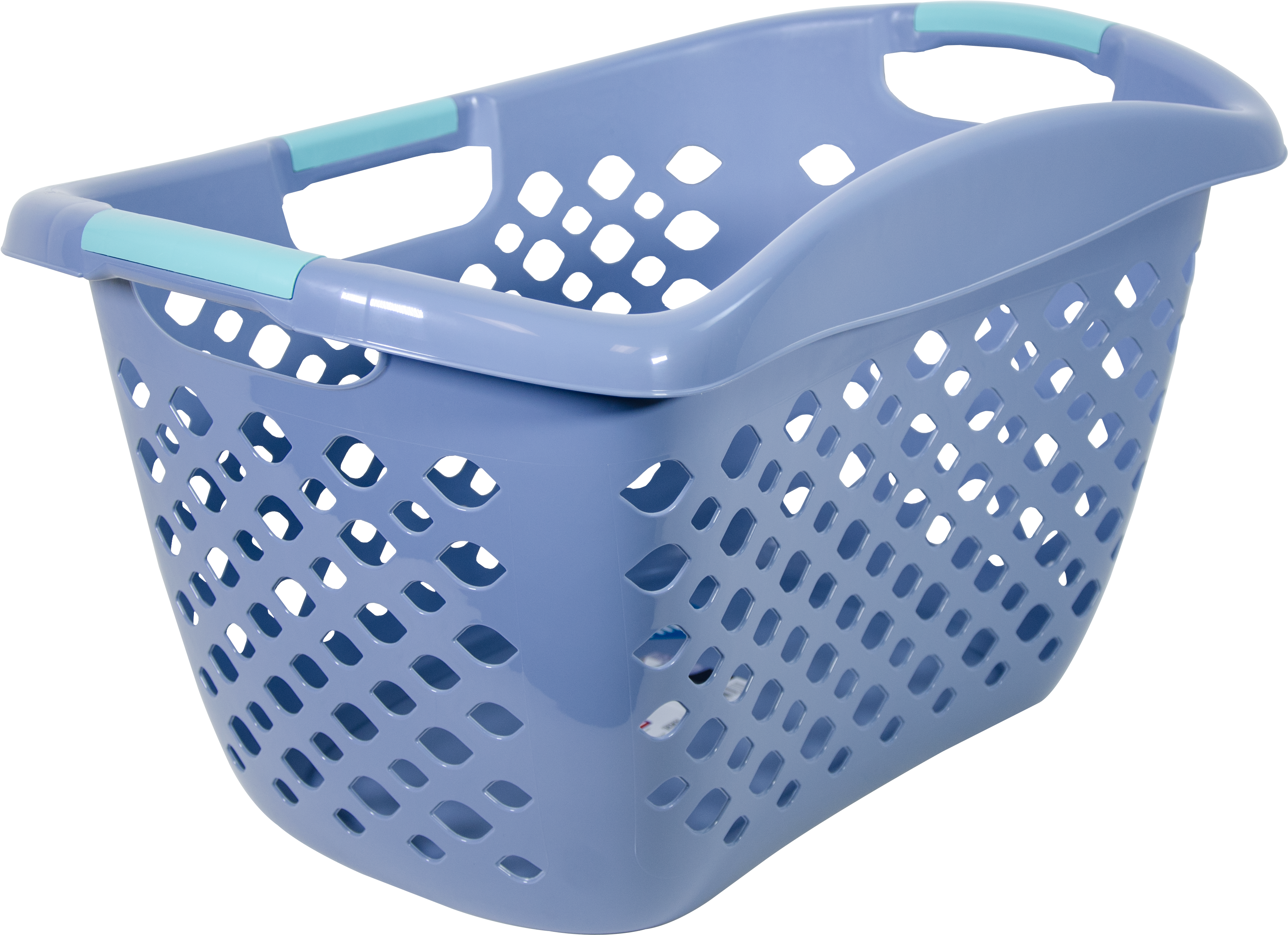 Blue Laundry Basket Isolated