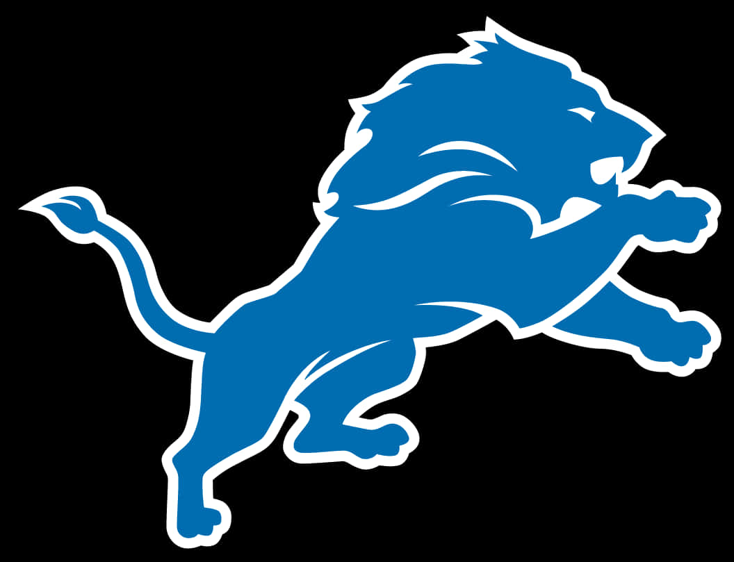 Blue Leaping Lion Logo