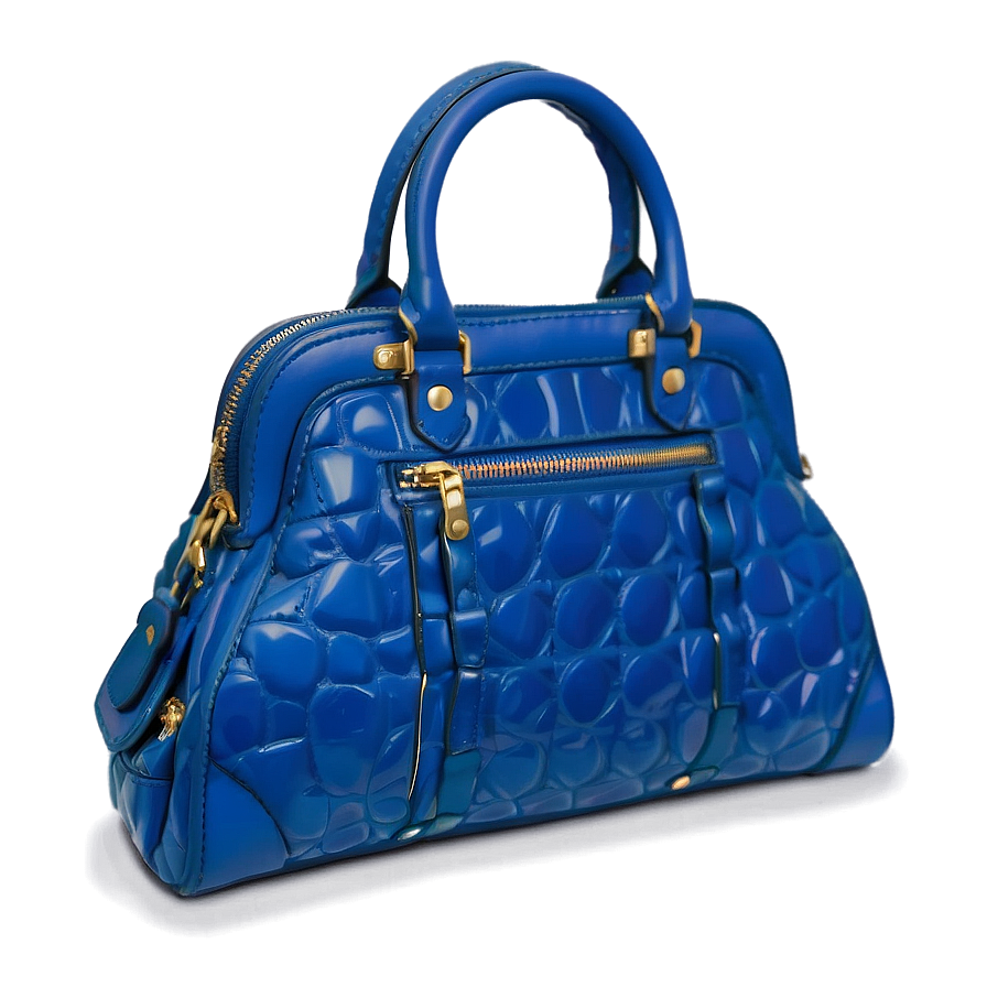 Blue Leather Purse Png 06252024