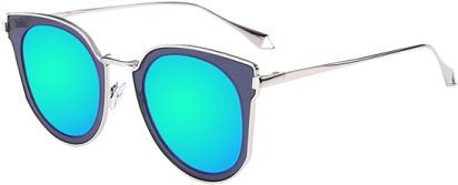 Blue Lens Aviator Sunglasses