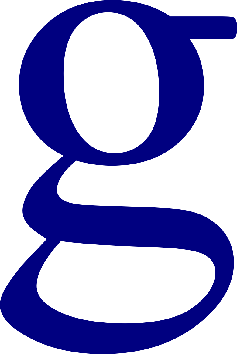 Blue Letter G Graphic