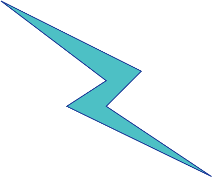 Blue Lightning Bolt Graphic