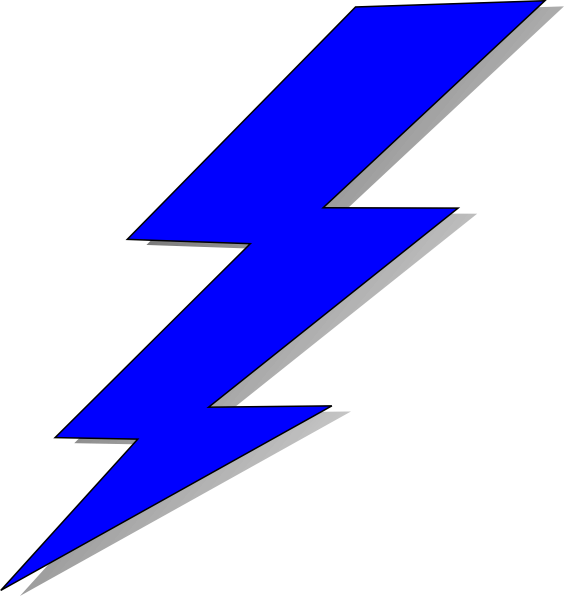 Blue Lightning Bolt Graphic