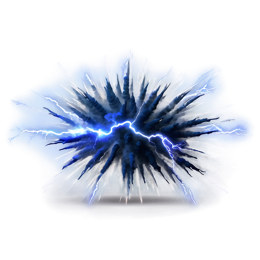 Blue Lightning Explosion Png Bpw