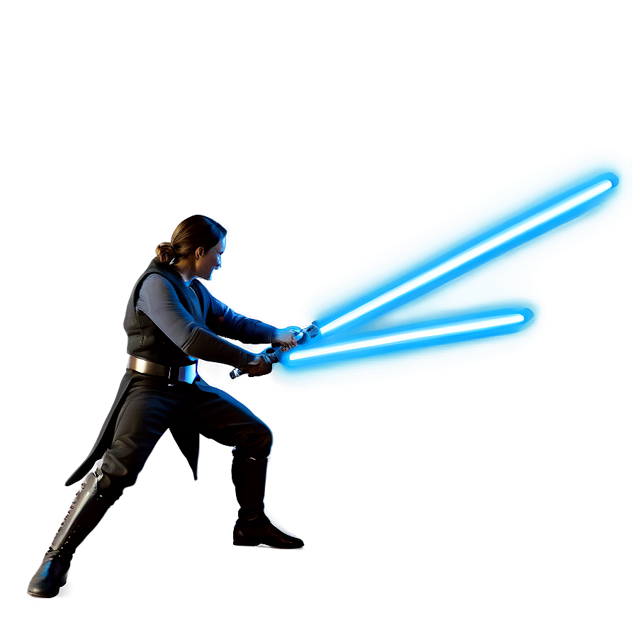 Blue Lightsaber Duel Scene Png Lig92