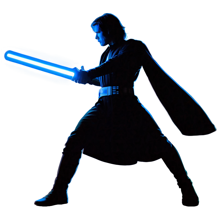 Blue Lightsaber Silhouette Png Plm