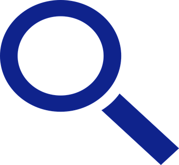 Blue Magnifying Glass Icon