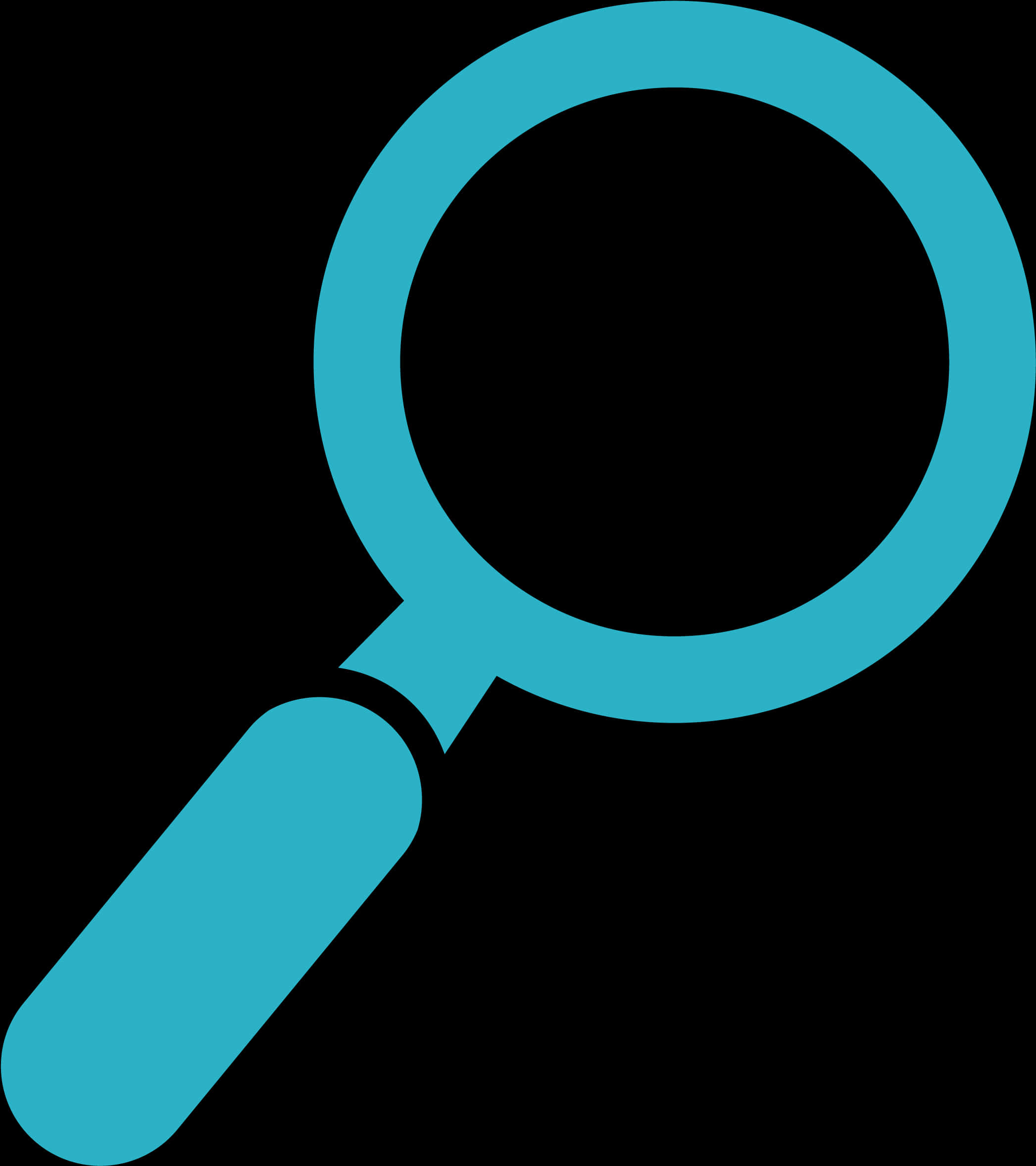 Blue Magnifying Glass Icon