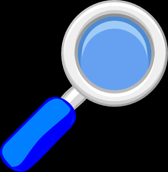 Blue Magnifying Glass Icon