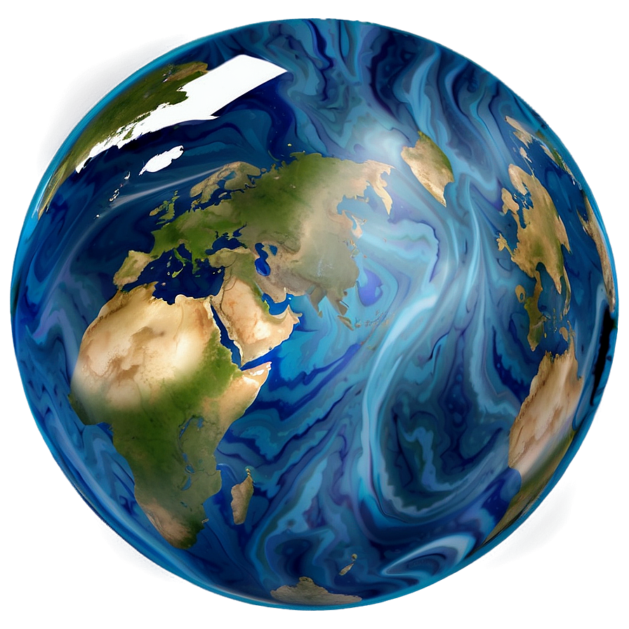 Blue Marble Ball Png 40