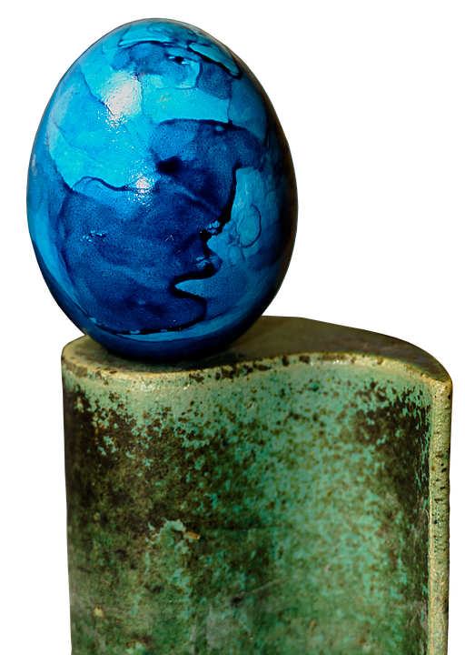 Blue Marbled Easter Eggon Stand.jpg