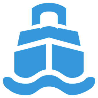 Blue Maritime Anchor Icon