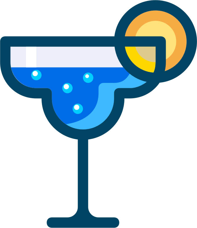 Blue Martini Iconwith Lemon Twist