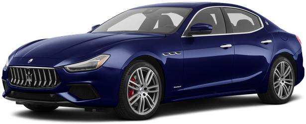 Blue Maserati Ghibli Side View