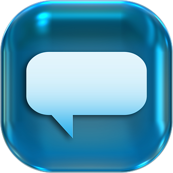 Blue Message Bubble Icon