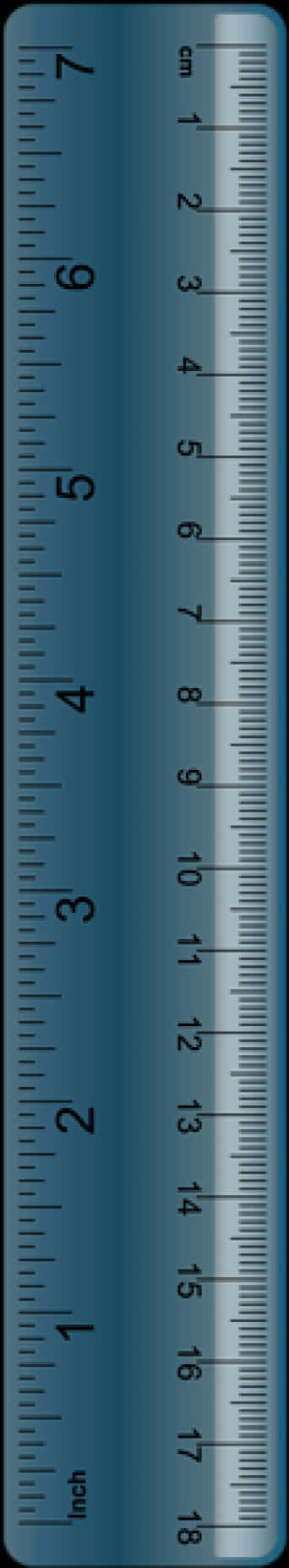 Blue Metric Ruler