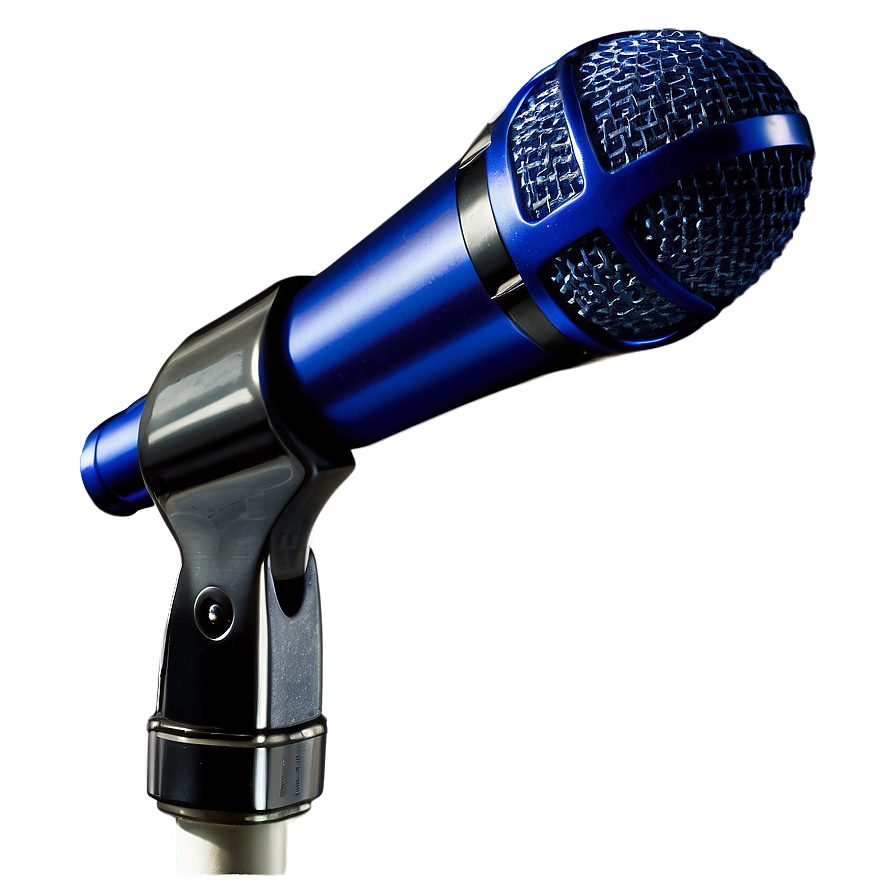 Blue Microphone On Stand Png Qbe