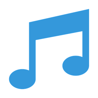 Blue Music Note Icon