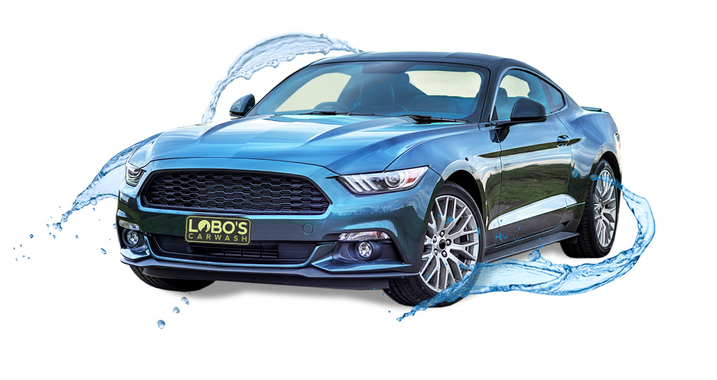 Blue Mustang Car Wash Promo