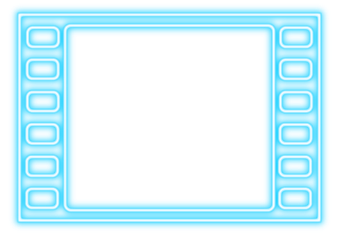 Blue Neon Film Frame