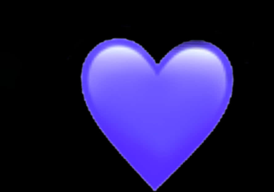 Blue Neon Heart Black Background