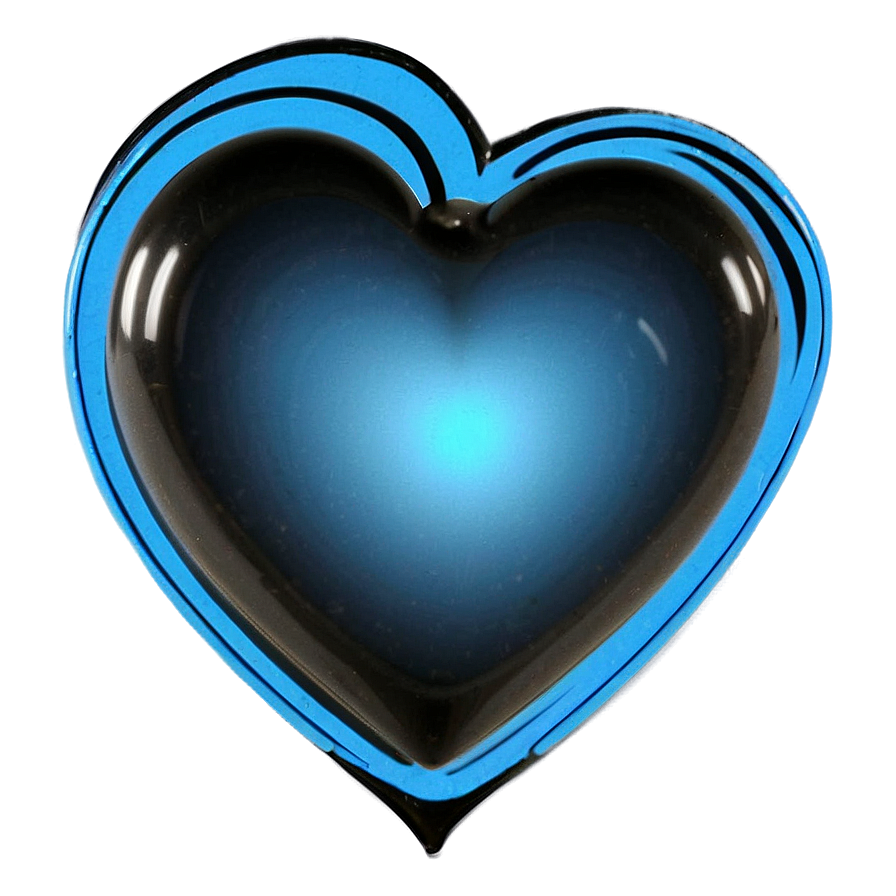 Blue Neon Heart Png Dbu