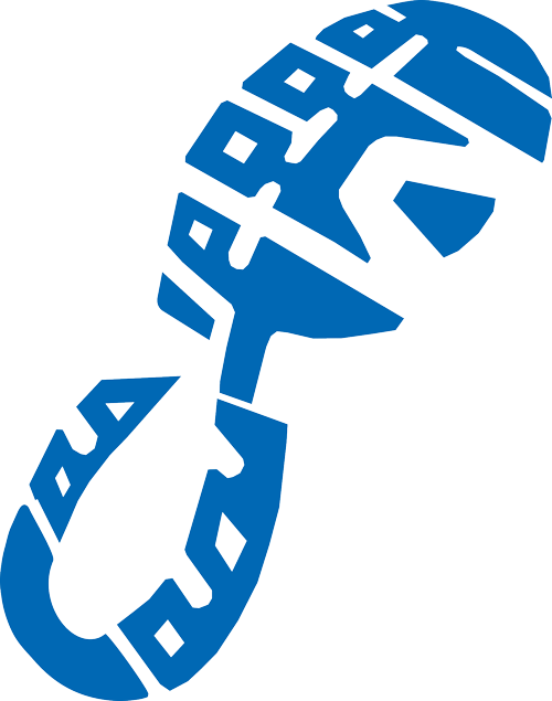 Blue Nike Swoosh Outline