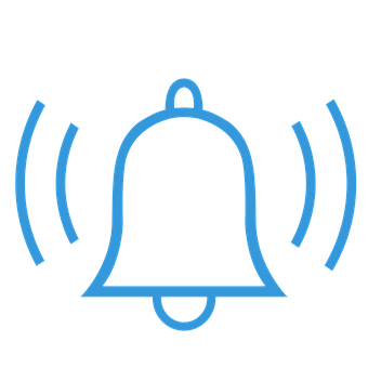 Blue Notification Bell Icon