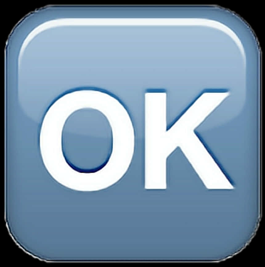 Blue O K Button Emoji