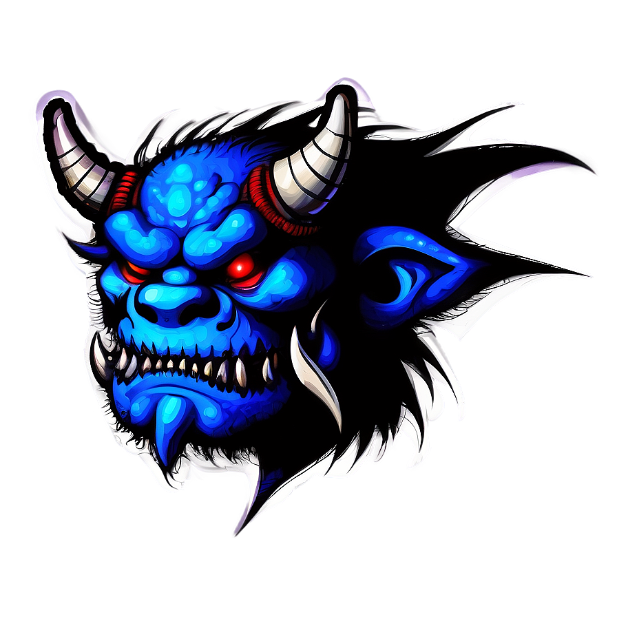 Blue Oni Fantasy Art Png 06122024