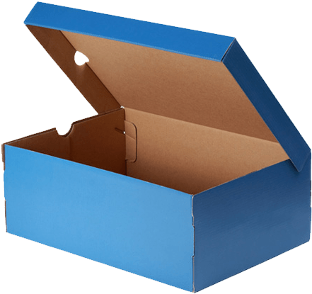 Blue Open Shoebox