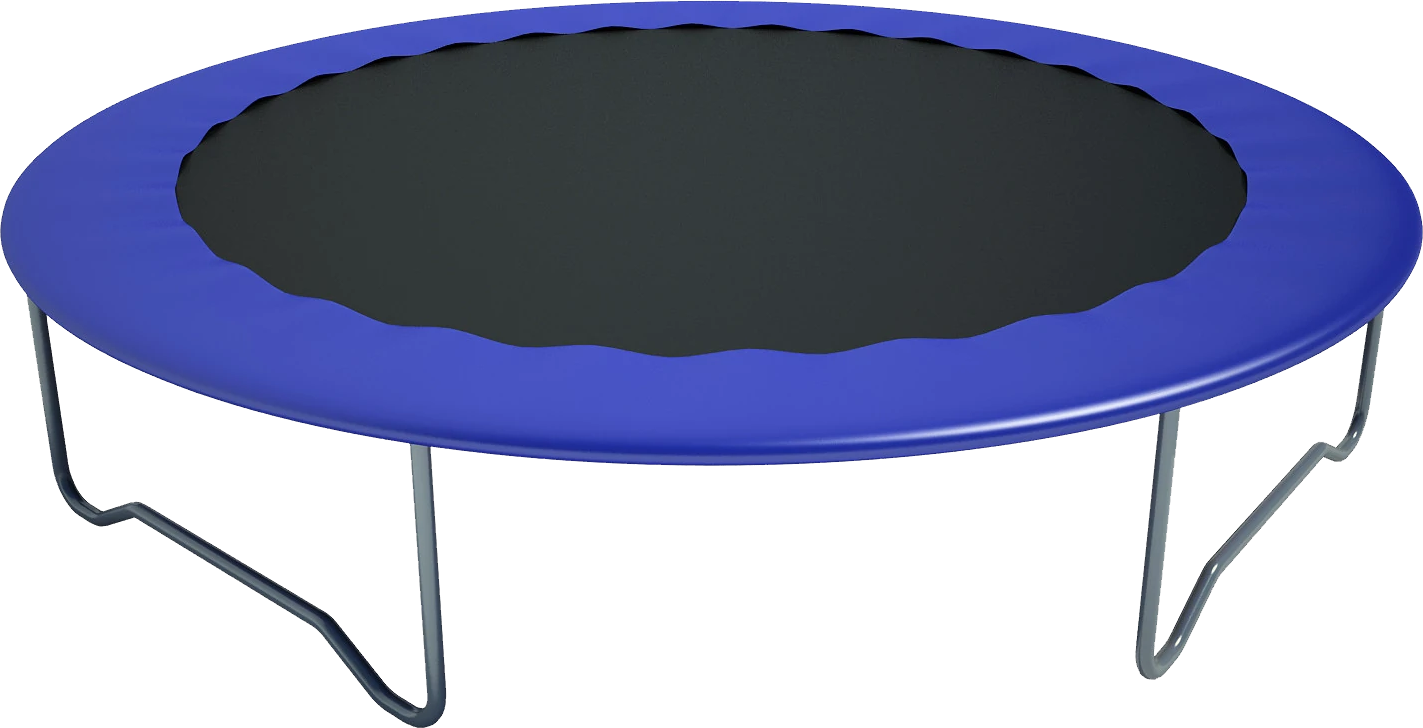 Blue Outdoor Trampoline