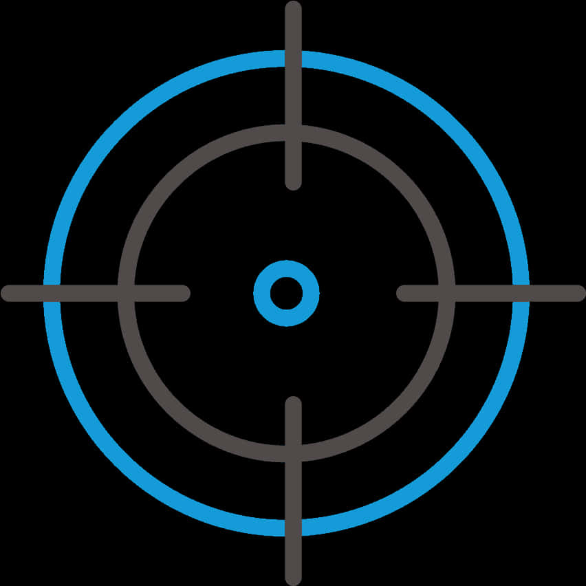 Blue Outlined Sniper Crosshair