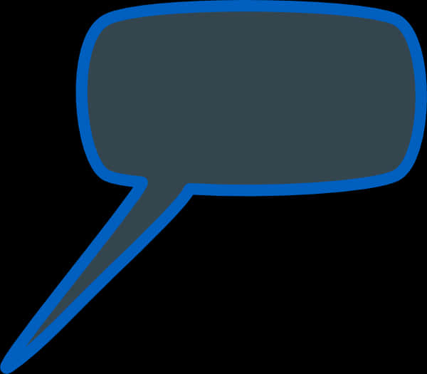 Blue Outlined Speech Bubble