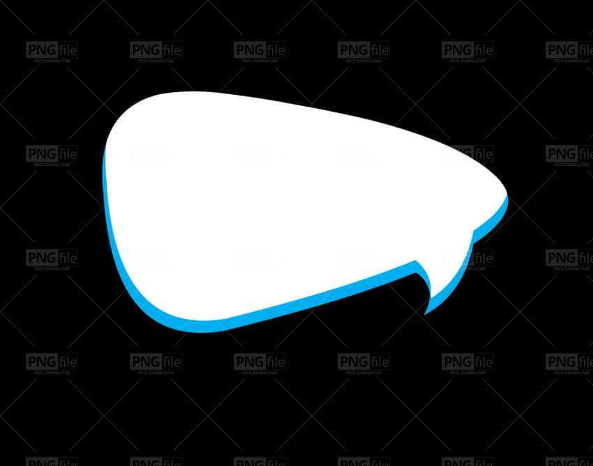 Blue Outlined Speech Bubble